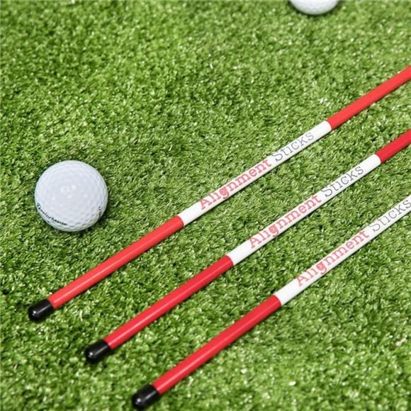 Golf Alignment Stick (Pack of 3 Golf Sticks) Swing. Golf Training Sticks for Men - Picture 6 of 7